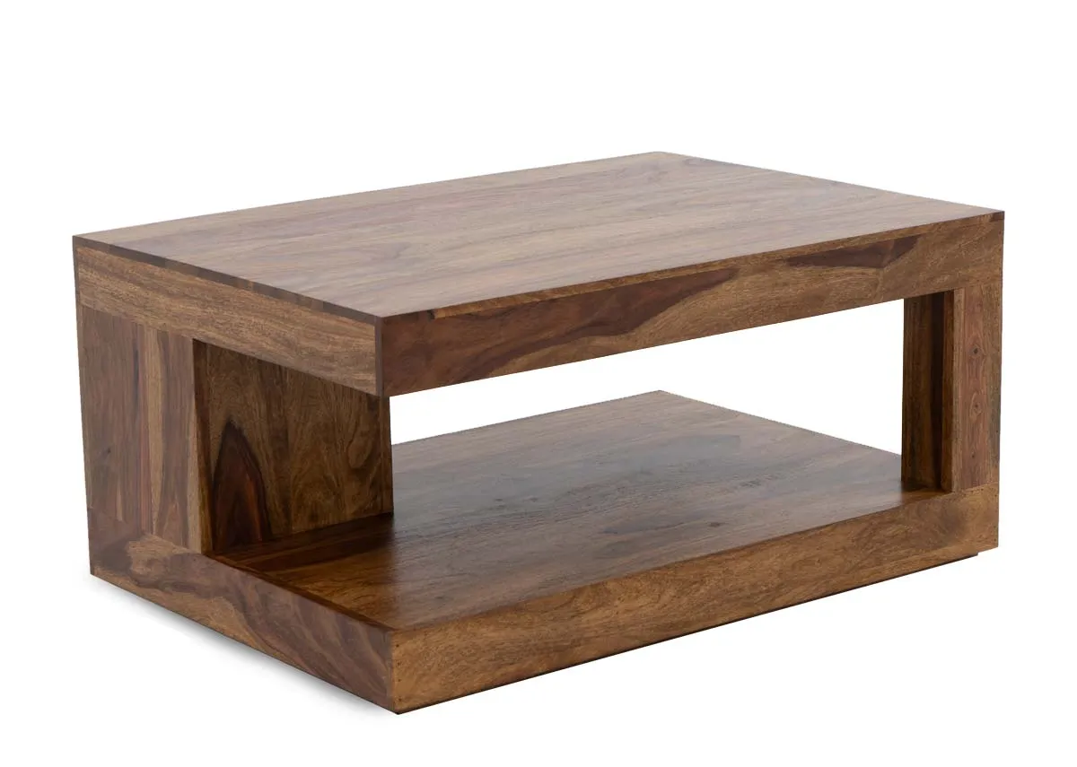 Sheesham Wood Coffee Table - Cube