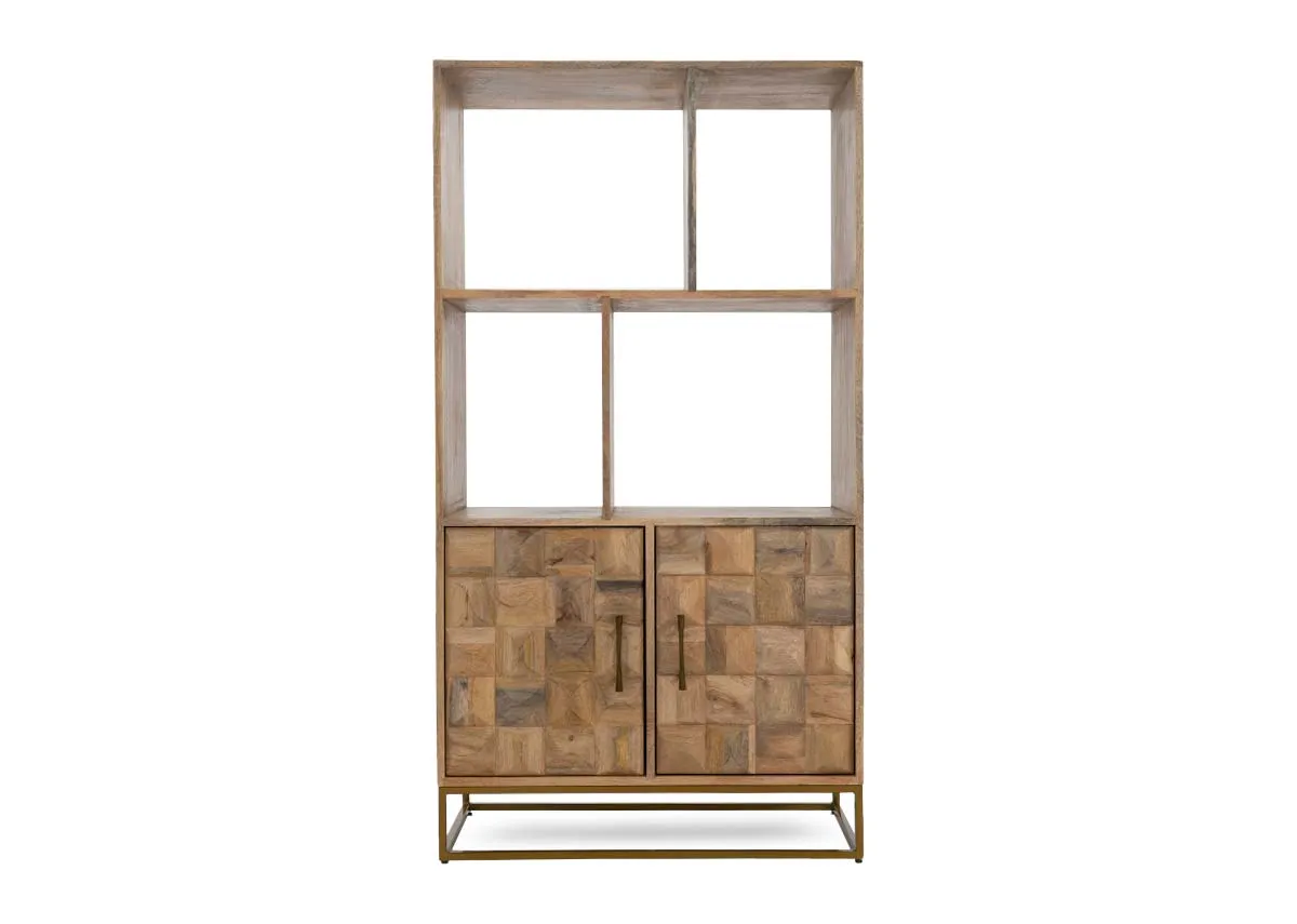A dimension image of the Diva Bookcase with 80cm x 40cm x 120cm