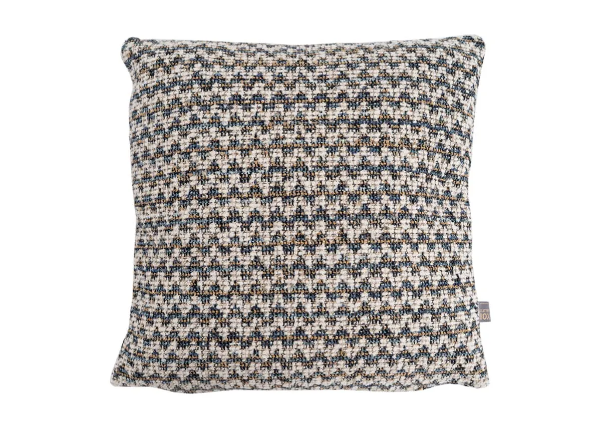 43cm Natural Blue Cushion - Braden
