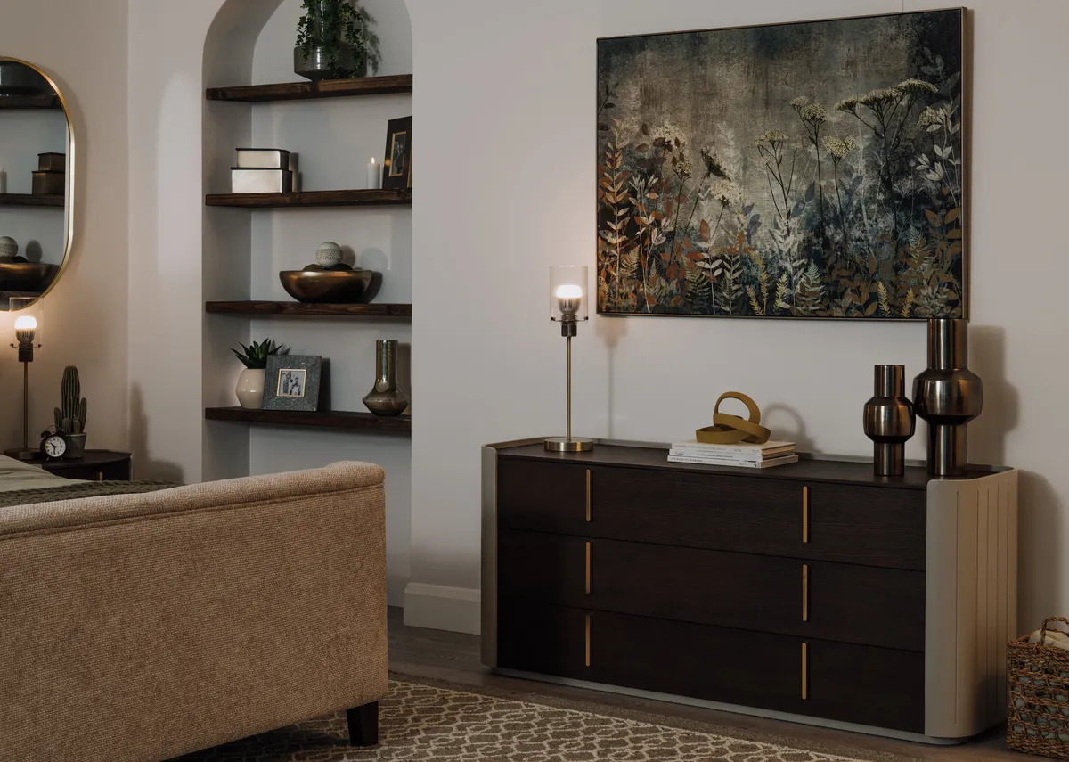 3 Drawer Brown & Grey Dresser - Canna