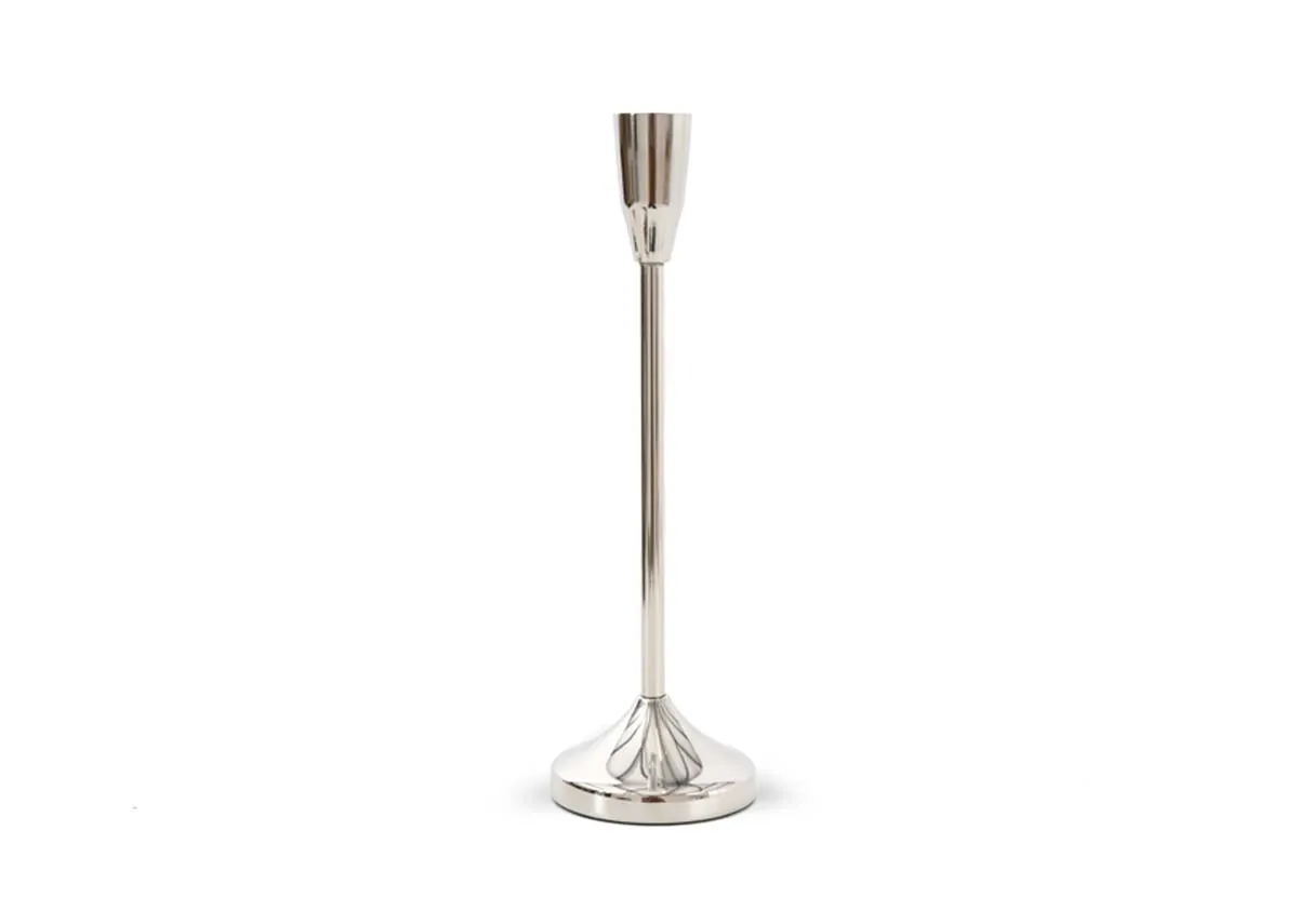 Medium Joy Nickel Single Stick - Christmas Candle Holder