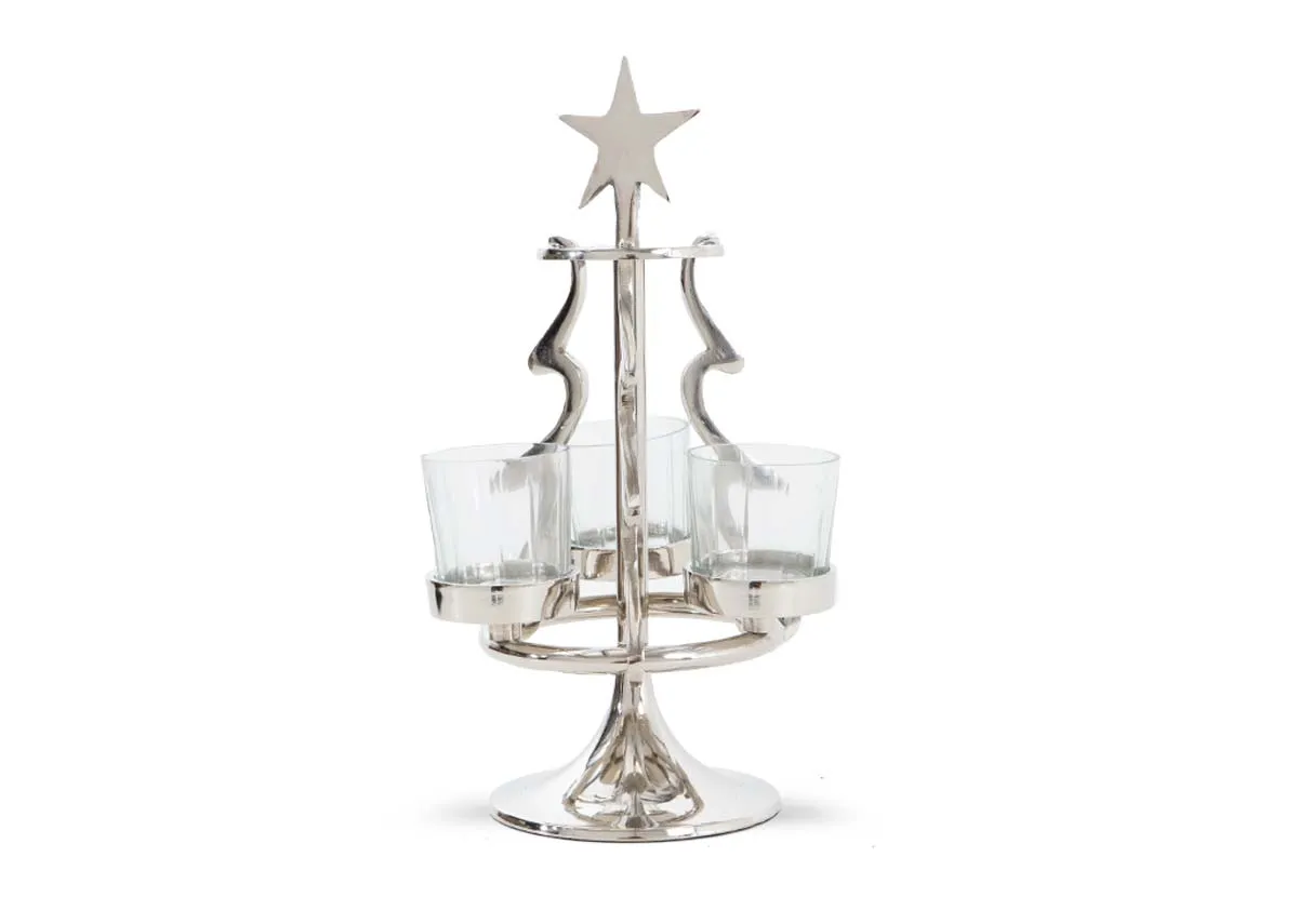 Small Eve Nickel Xmas Tree - Christmas Candle Holder