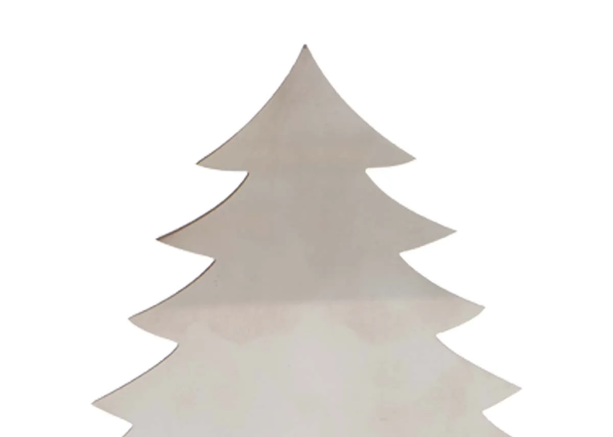 A dimension image of the Xmas Tree decor with 15cm x 15cm x 5cm