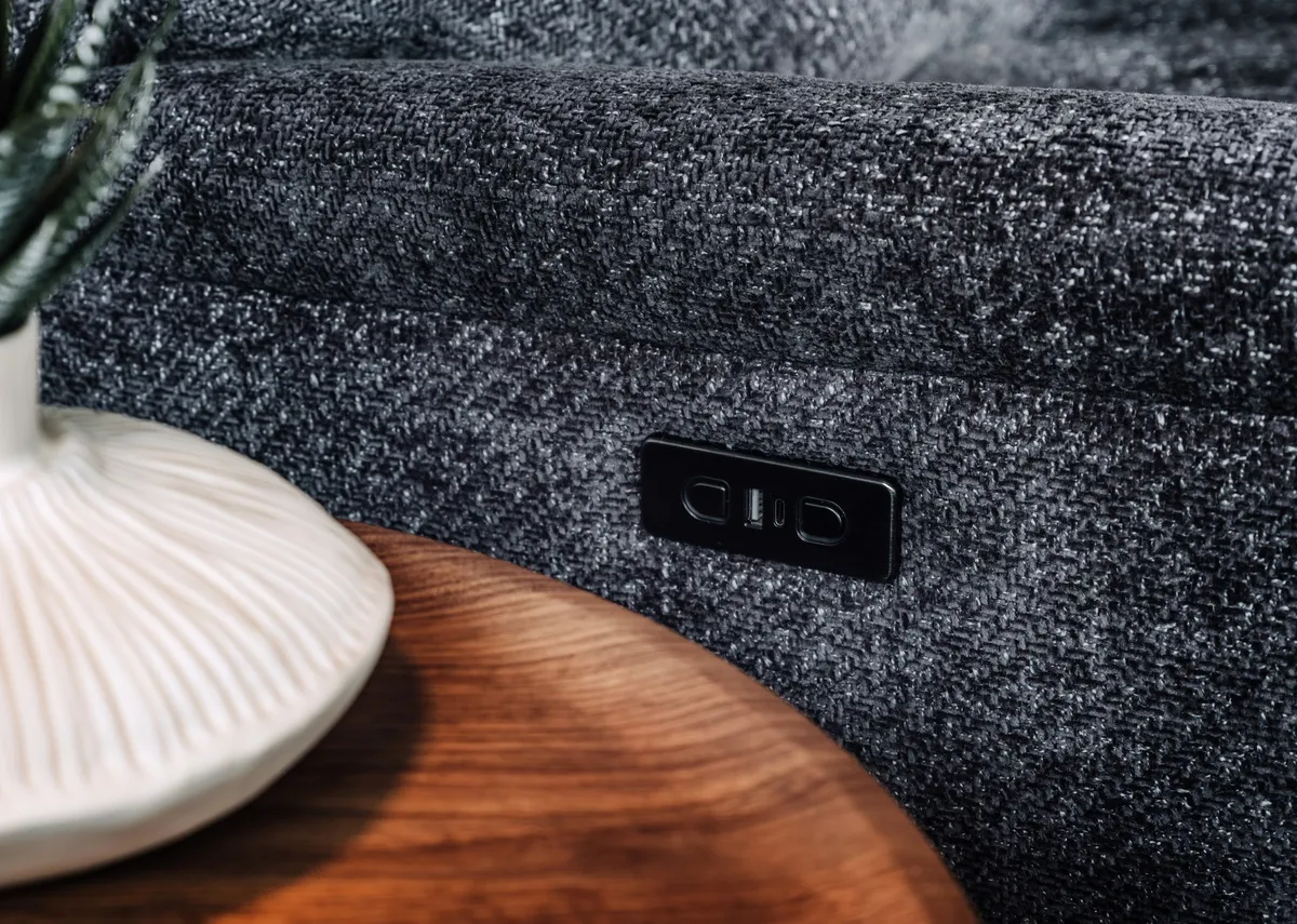 A dimension image of the Mallow 2 seater recliner with 158cm x 99cm x cm