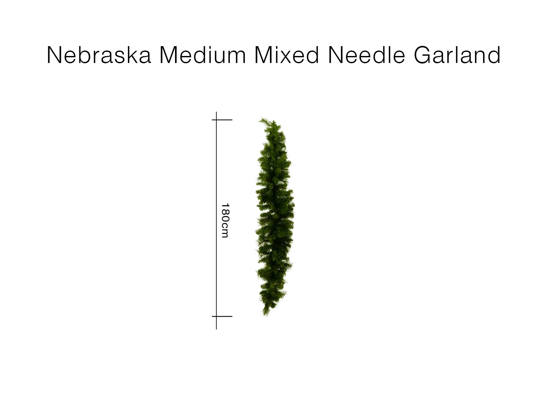 A dimension image of the Large Nebraska with 180cm