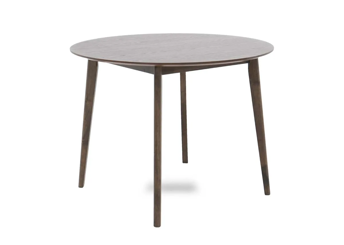 100cm Brown Wood Round Dining Table - Sonoma