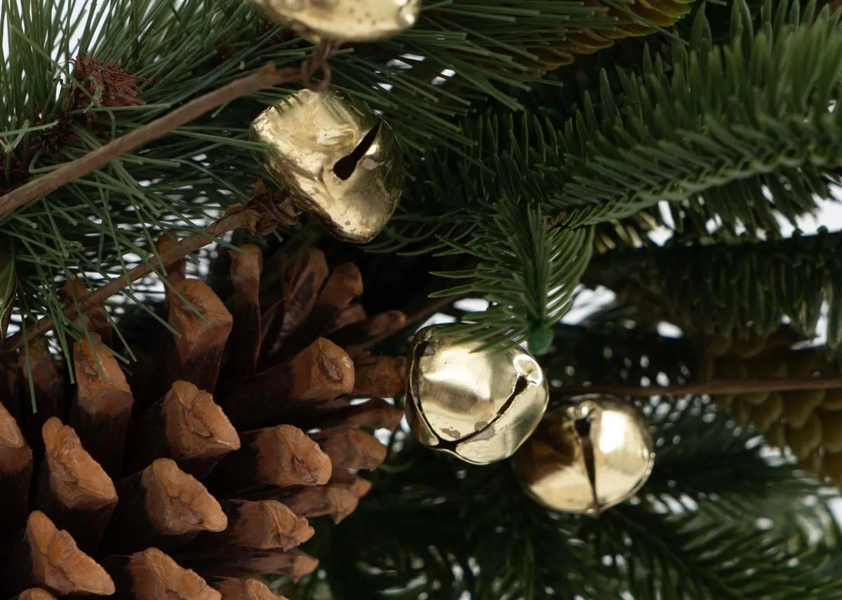 A dimension image of the Bell Pine Hanging decoration with 55cm