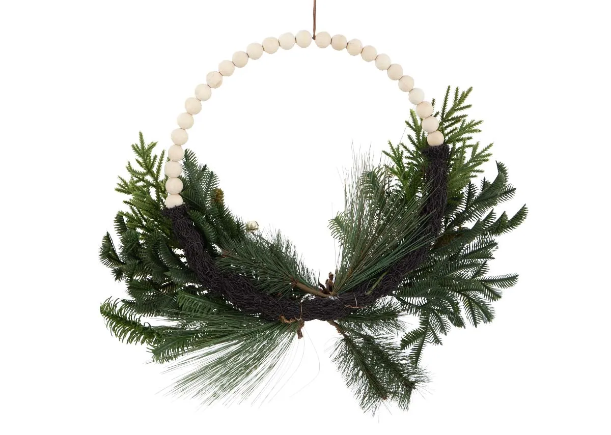 Bell & Pine Beaded Hanging - Christmas Wreath