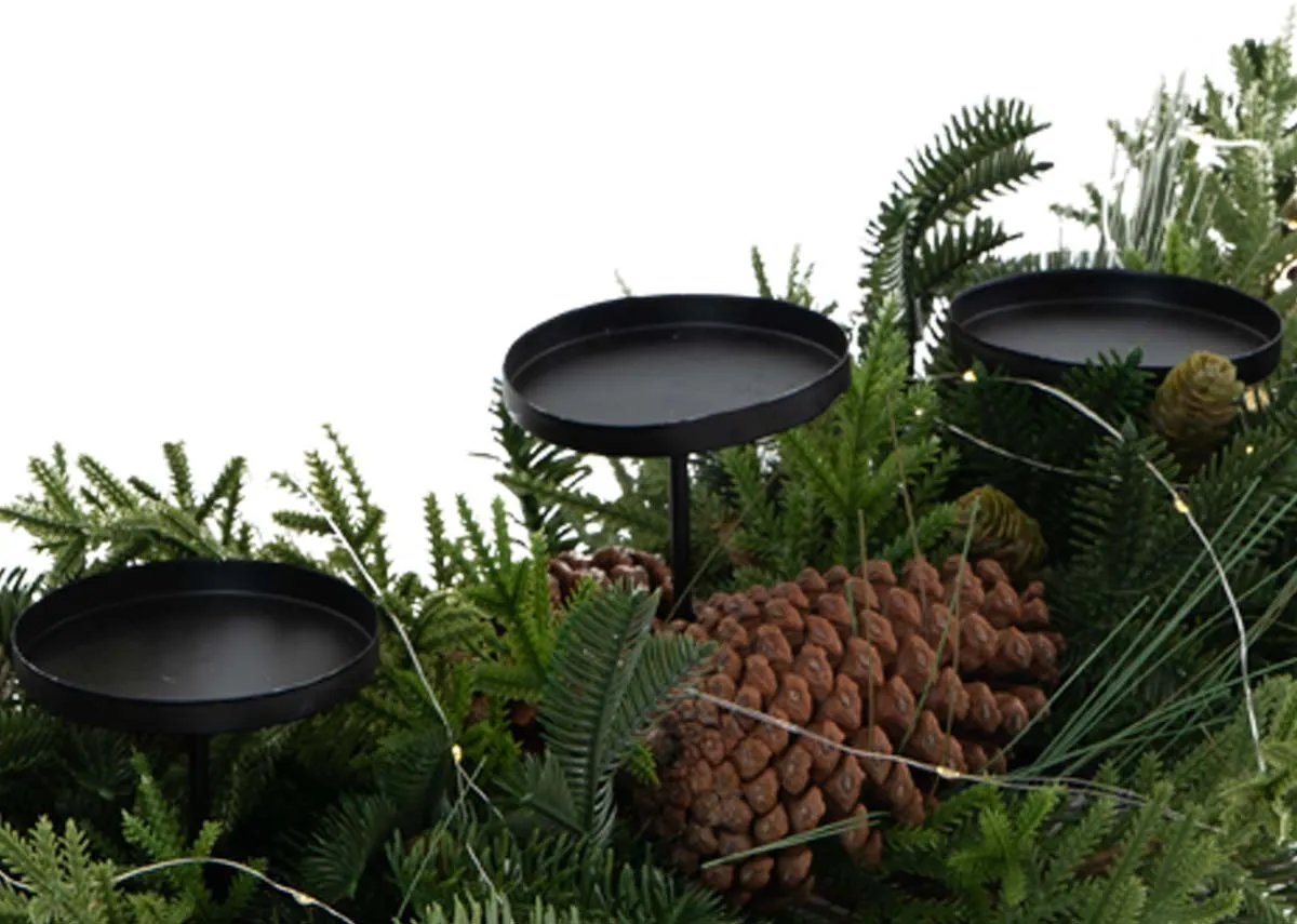 A dimension image of the Bell Pine Candle Holder with 96cm