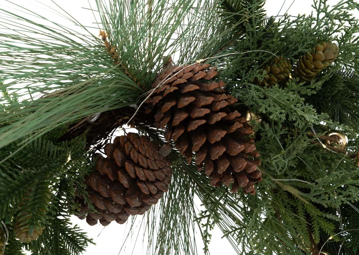 A dimension image of the Bell & Pine Hanging decoration with 66cm