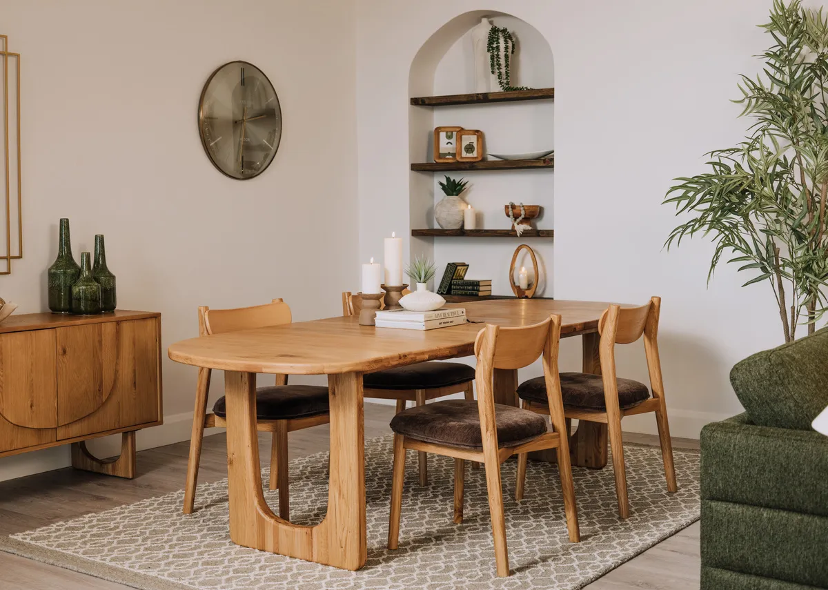 200cm Oak Dining Table with Option to Double Extend - Pierro