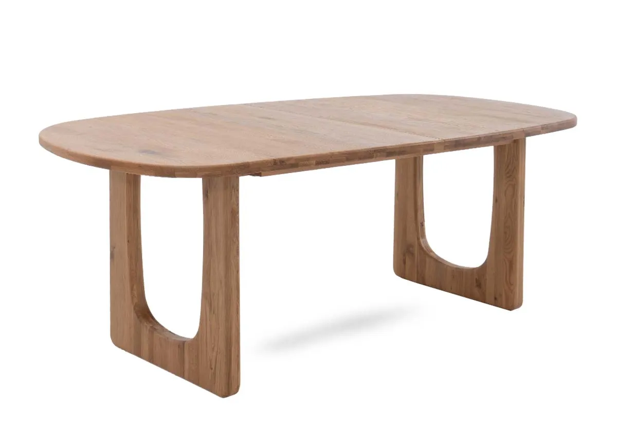 200cm Oak Dining Table with Option to Double Extend - Pierro