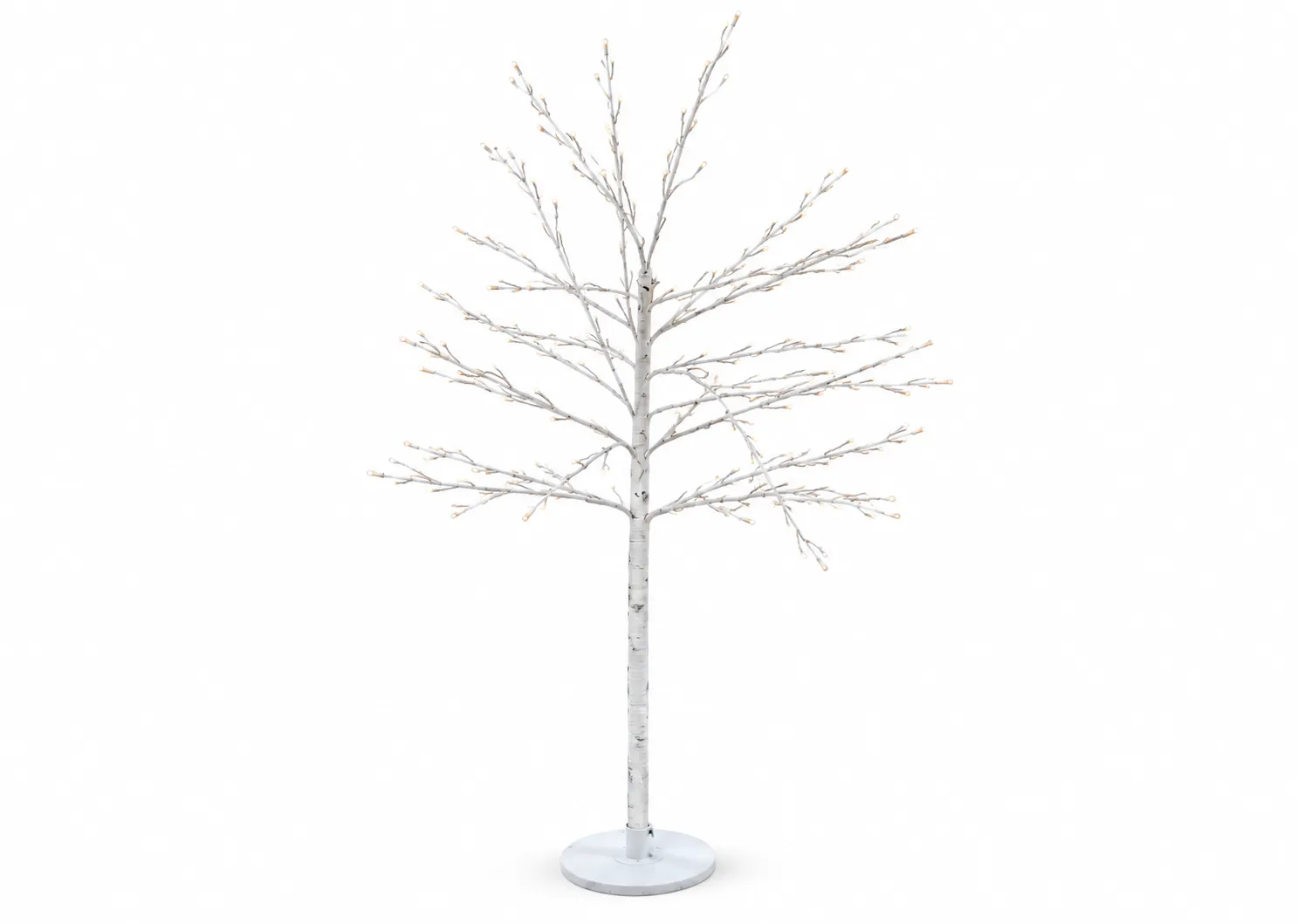 Rudy White 4ft6 (120cm) with 300 LED Lights - Christmas Tree