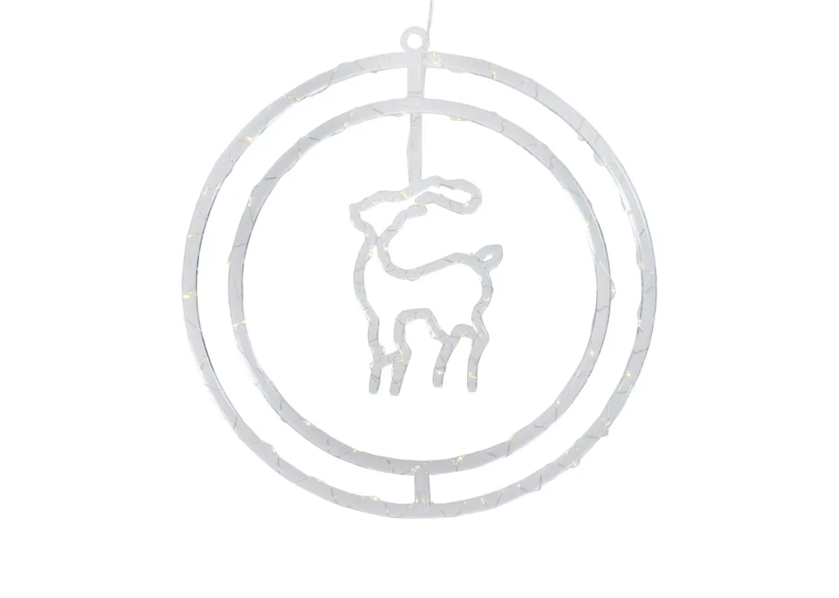 Clear LED Hanging Deer - Christmas Lights