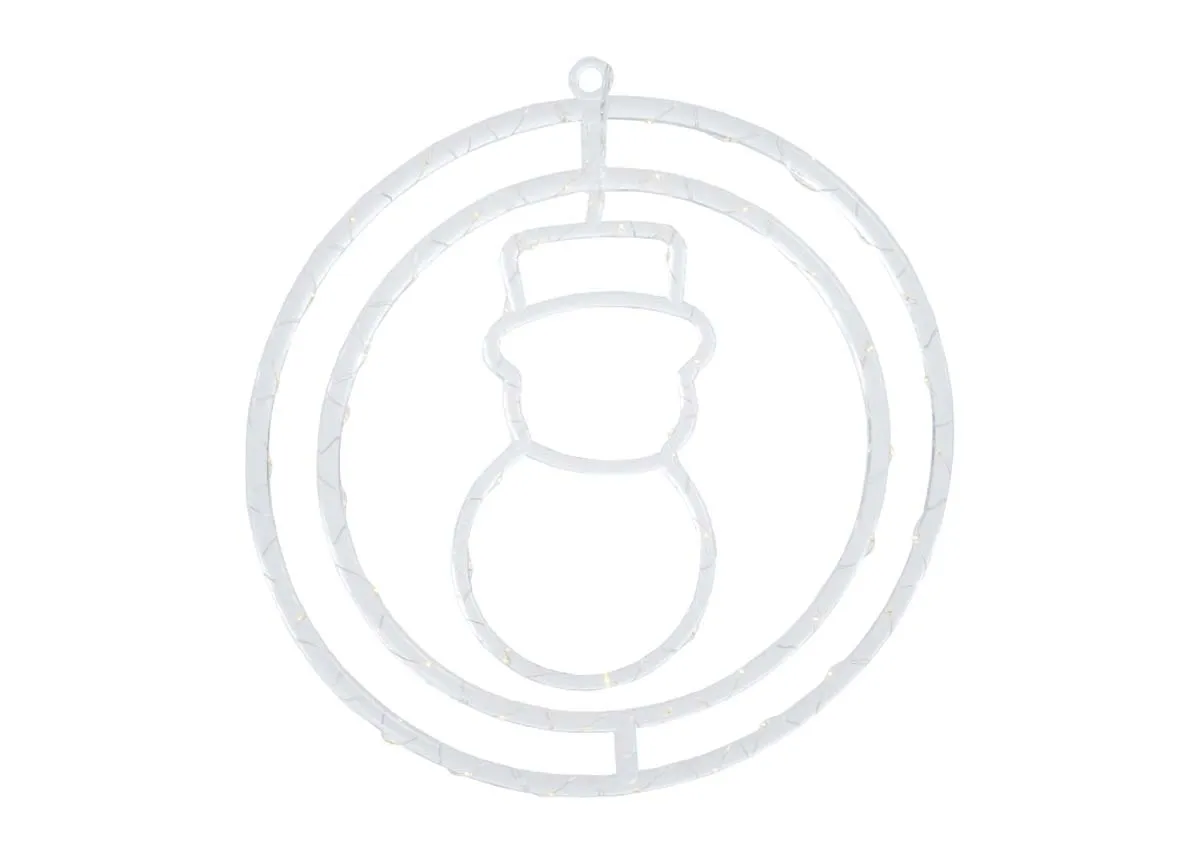 Clear LED Hanging Snowman - Christmas Lights