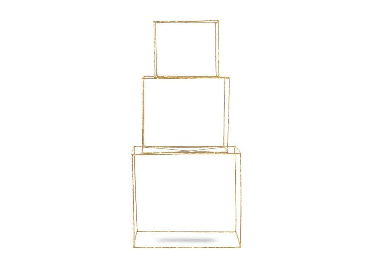 A dimension image of the Gold Gifft Box with 37cm - 21cm x 42cm-24.5cm