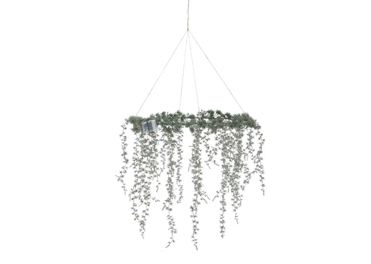 60cm Adair Hanging Topiary with Lights - Christmas Wreath