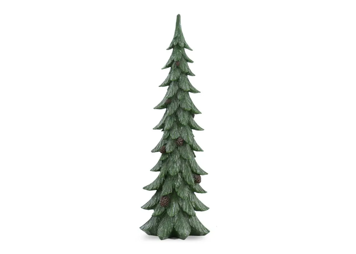 Large Green Tree with Glitter - Christmas Ornament