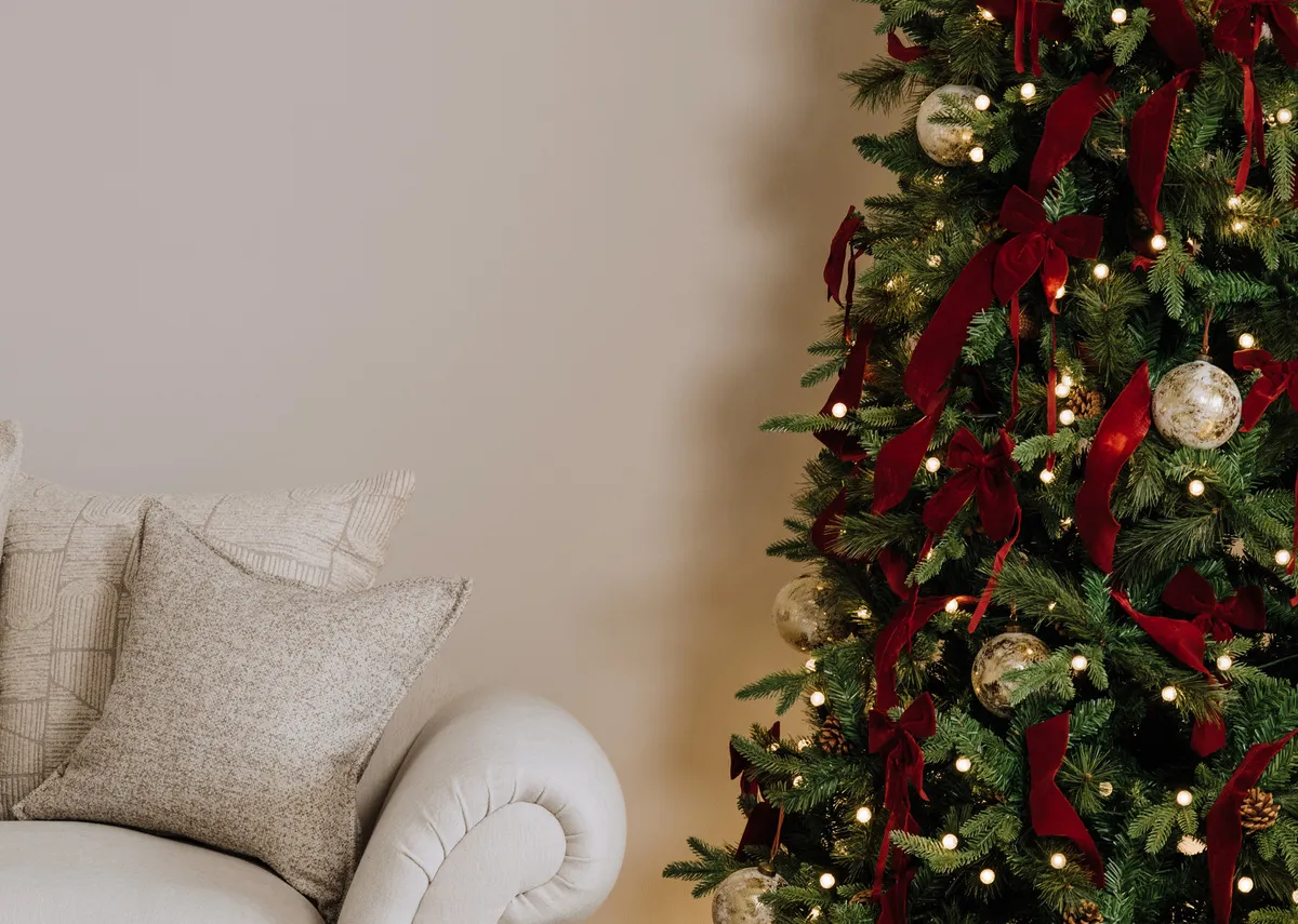 4 Pack Red Velvet Bow - Christmas Decoration