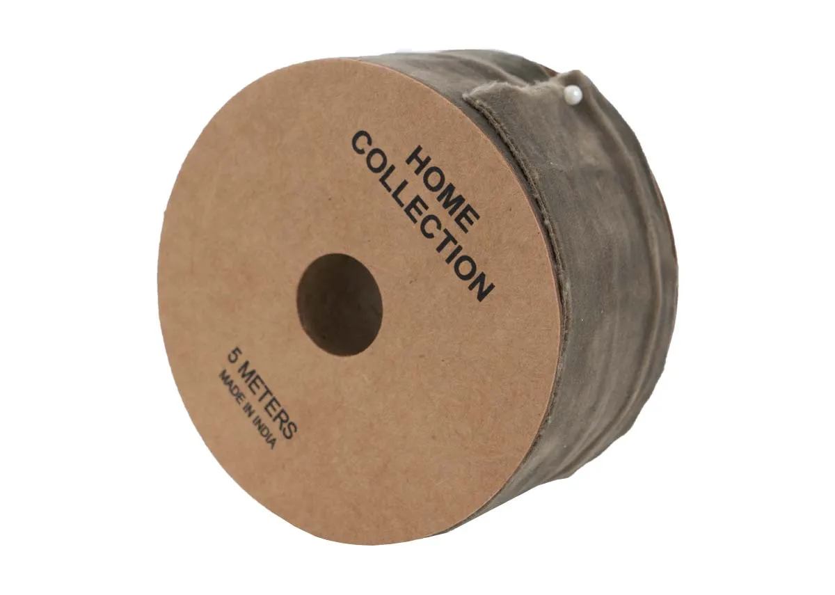 5M Vintage Green Velvet Ribbon Roll - Christmas Decoration