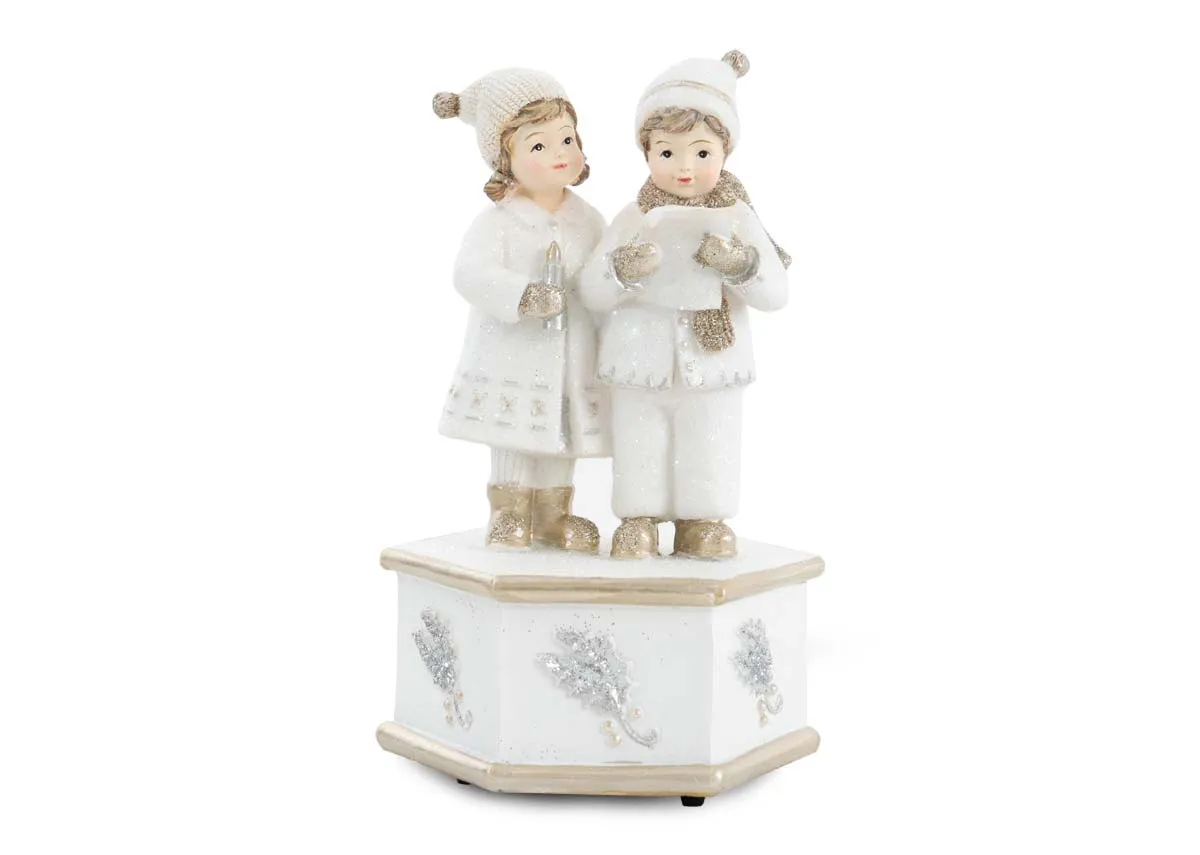 Winter Kids Read Letter- Christmas Figurine