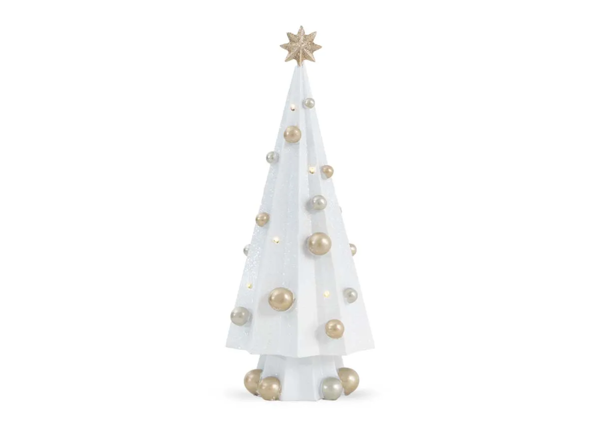 Large White LED Xmas Tree - Christmas Figurine
