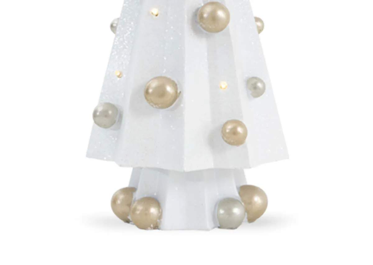 A dimension image of the LED Small white xmas tree with 12.5cm x 30cm