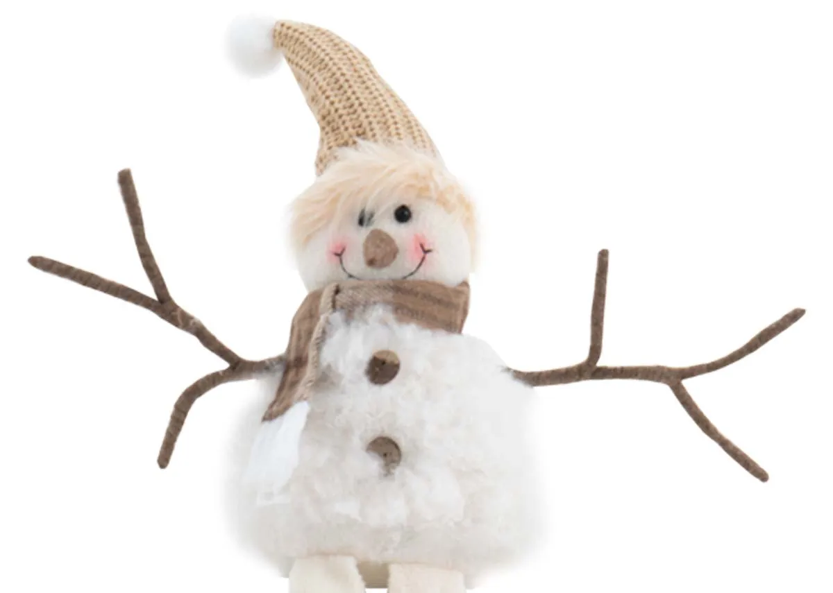 A dimension image of the Ribbon Sitted Snowman with 20cm x 60cm