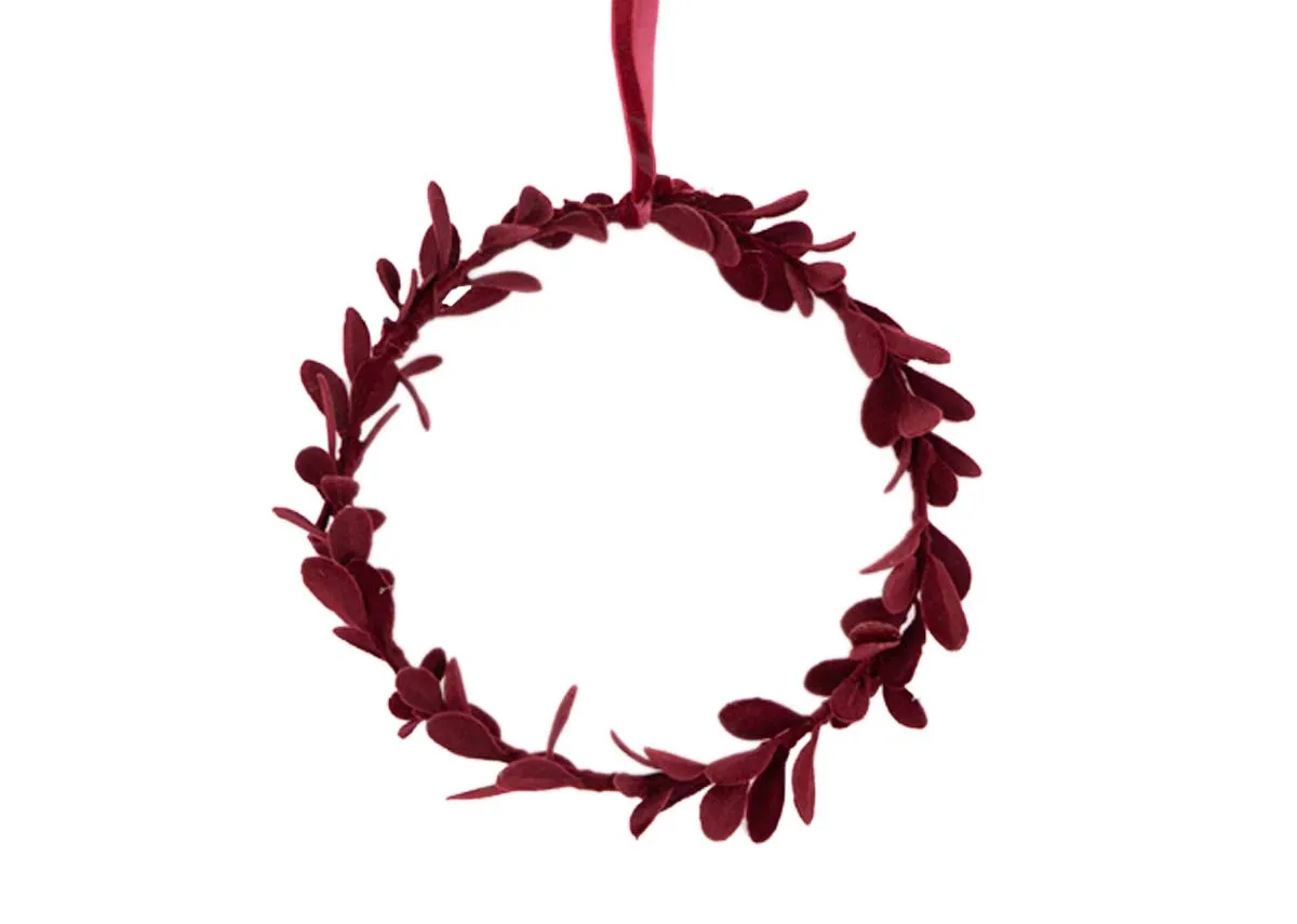 Box of 12 Red Hanging Circle - Christmas Decoration