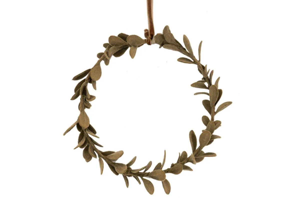 Box of 12 Olive Hanging Circle - Christmas Decoration