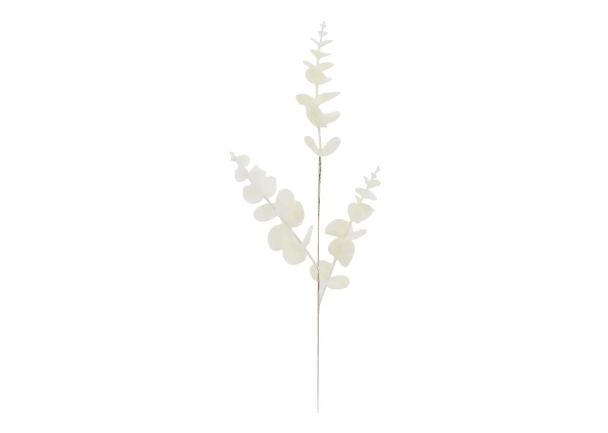 Cream Leaf - Christmas Pick