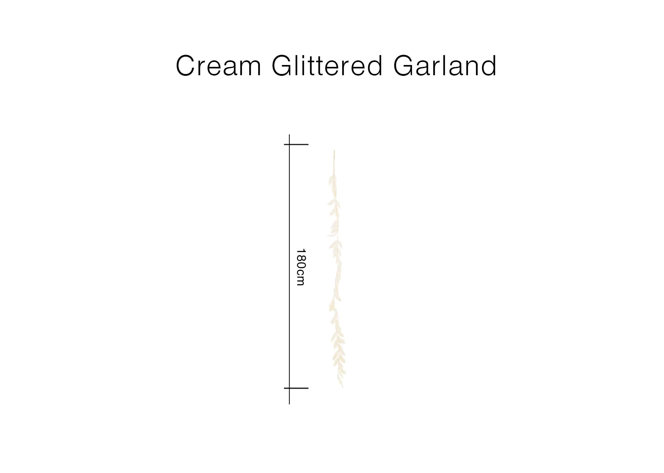 A cream garland with 180cm