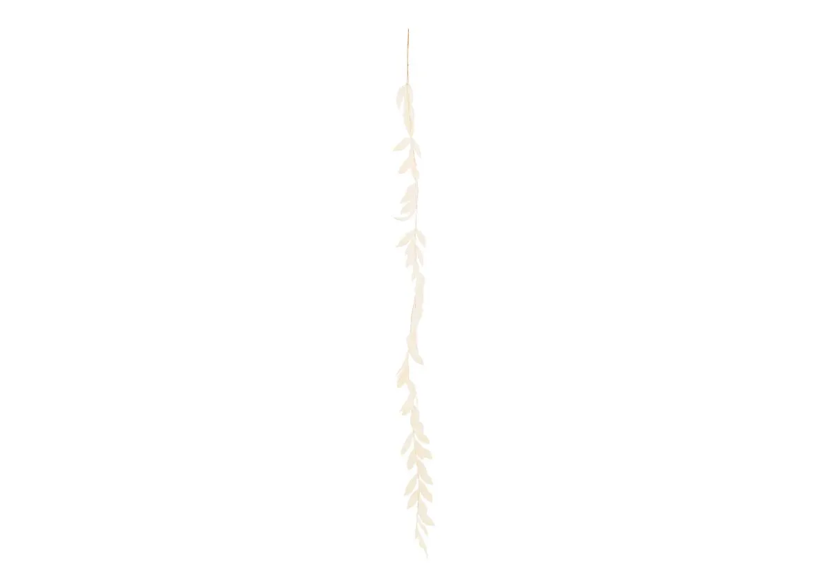 Cream Glittered - Christmas Garland