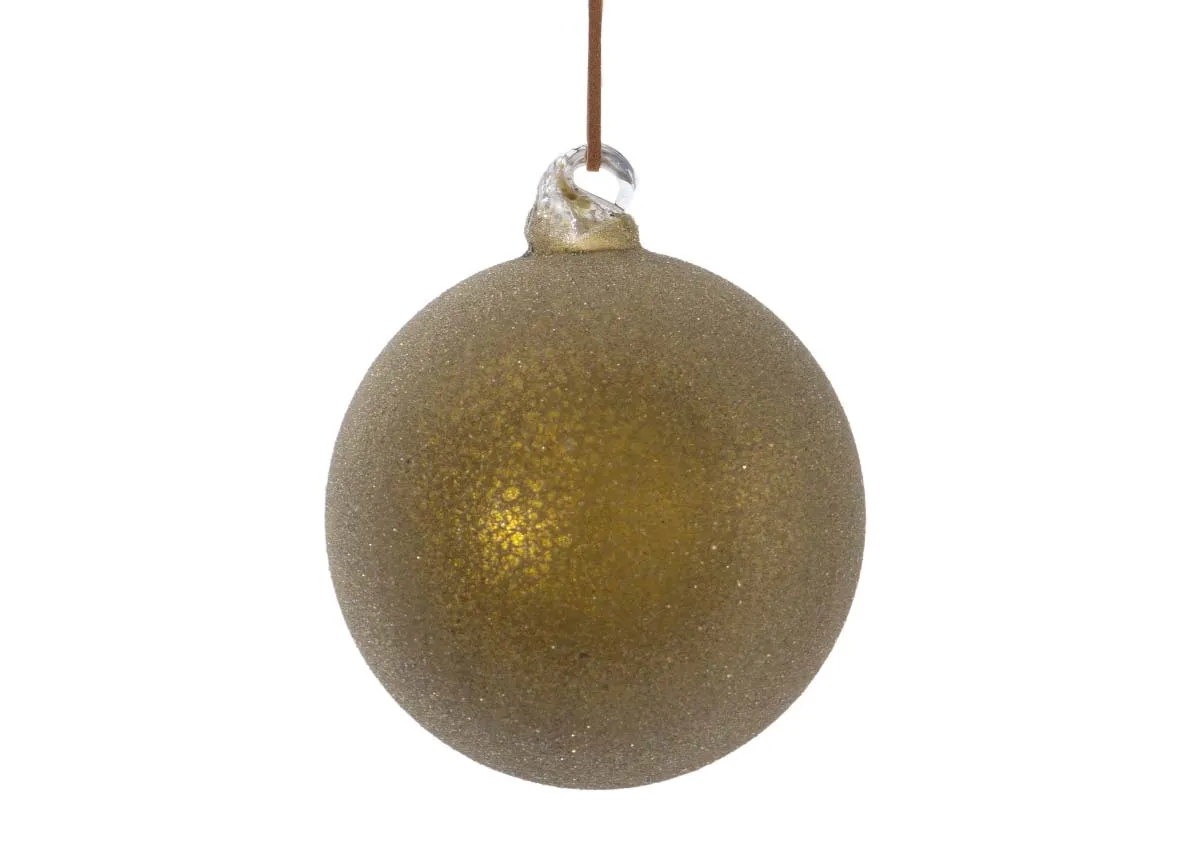 Box of 6 Olive Gold - Christmas Bauble