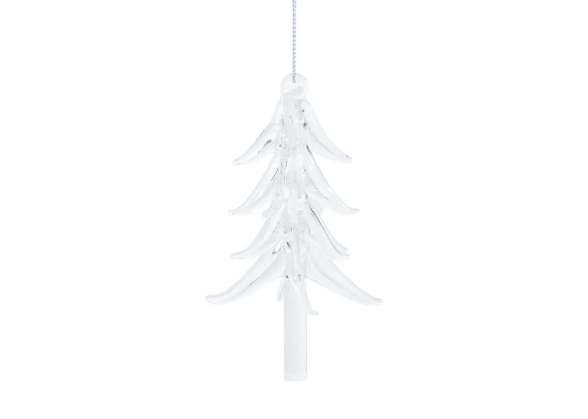 Box of 3 Clear Glass Tree - Christmas Decoration