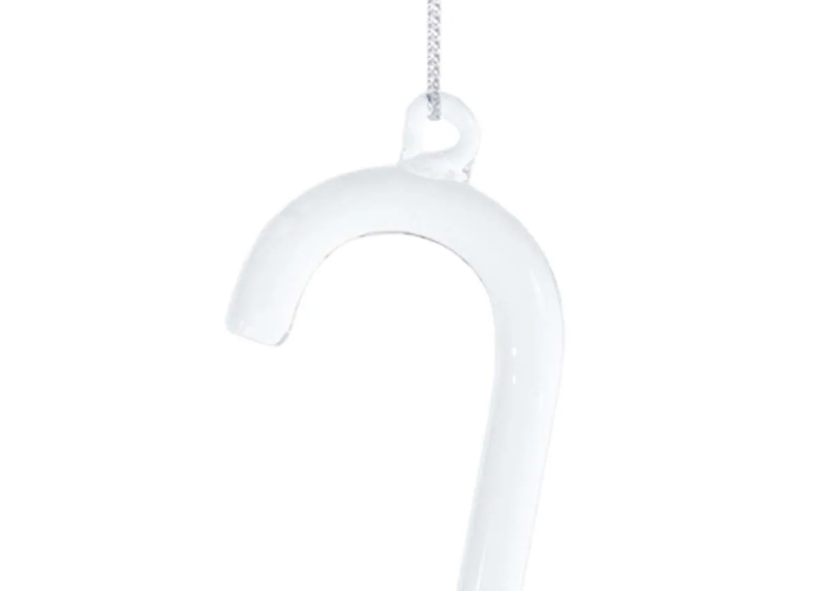 A dimension image of the Candy Cane decoration with 4cm x 25cm