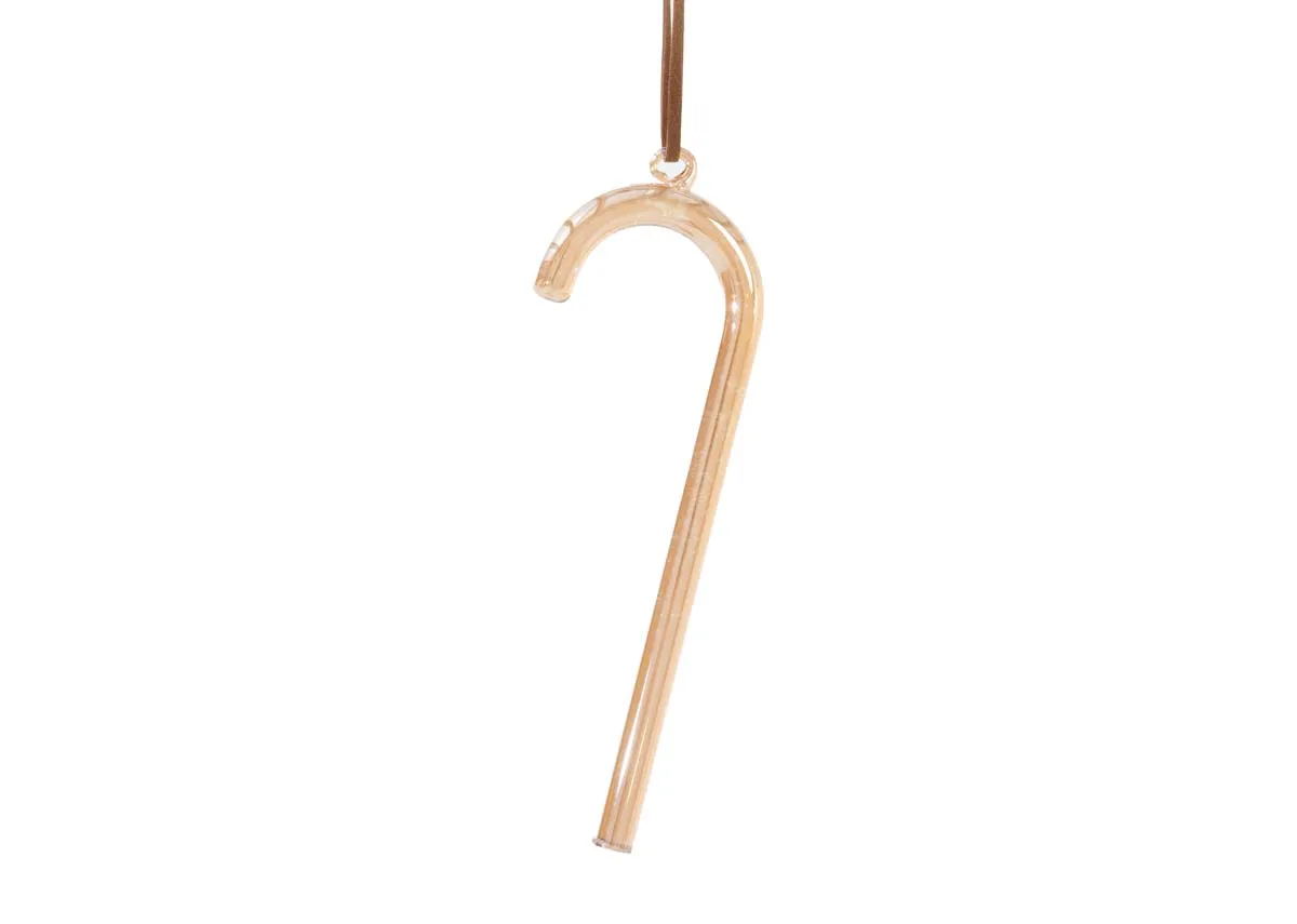 Box of 12 Copper Glass Candy Cane - Christmas Decoration