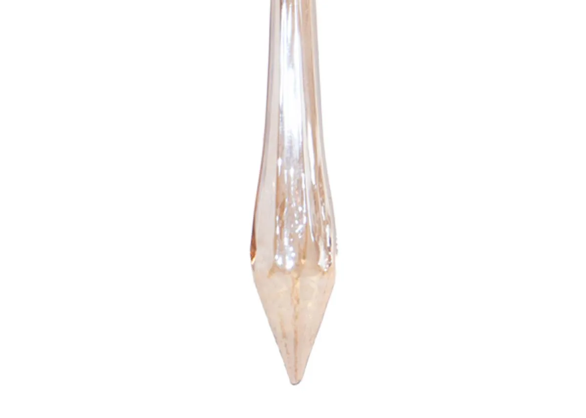 A dimension image of the Copper Glass drop with 13cm Height