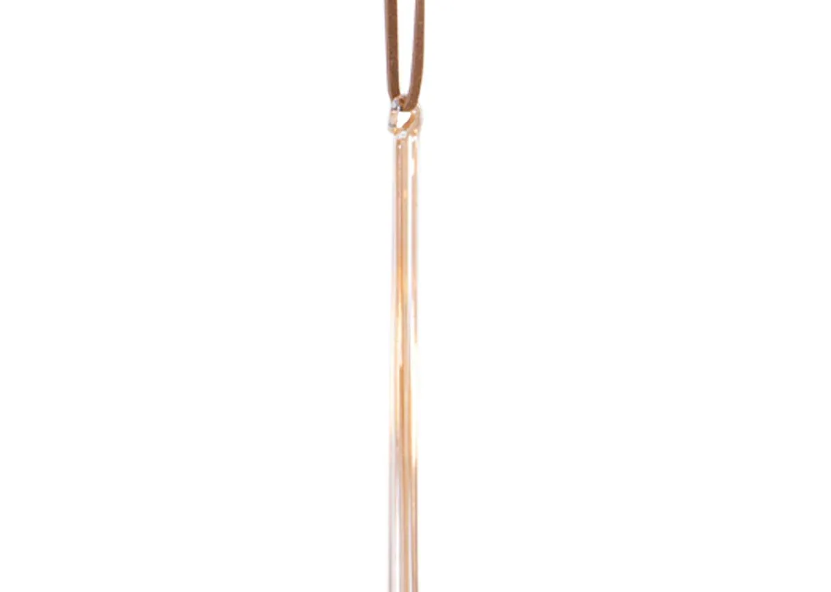 A dimension image of the Copper Glass drop with 20cm Height