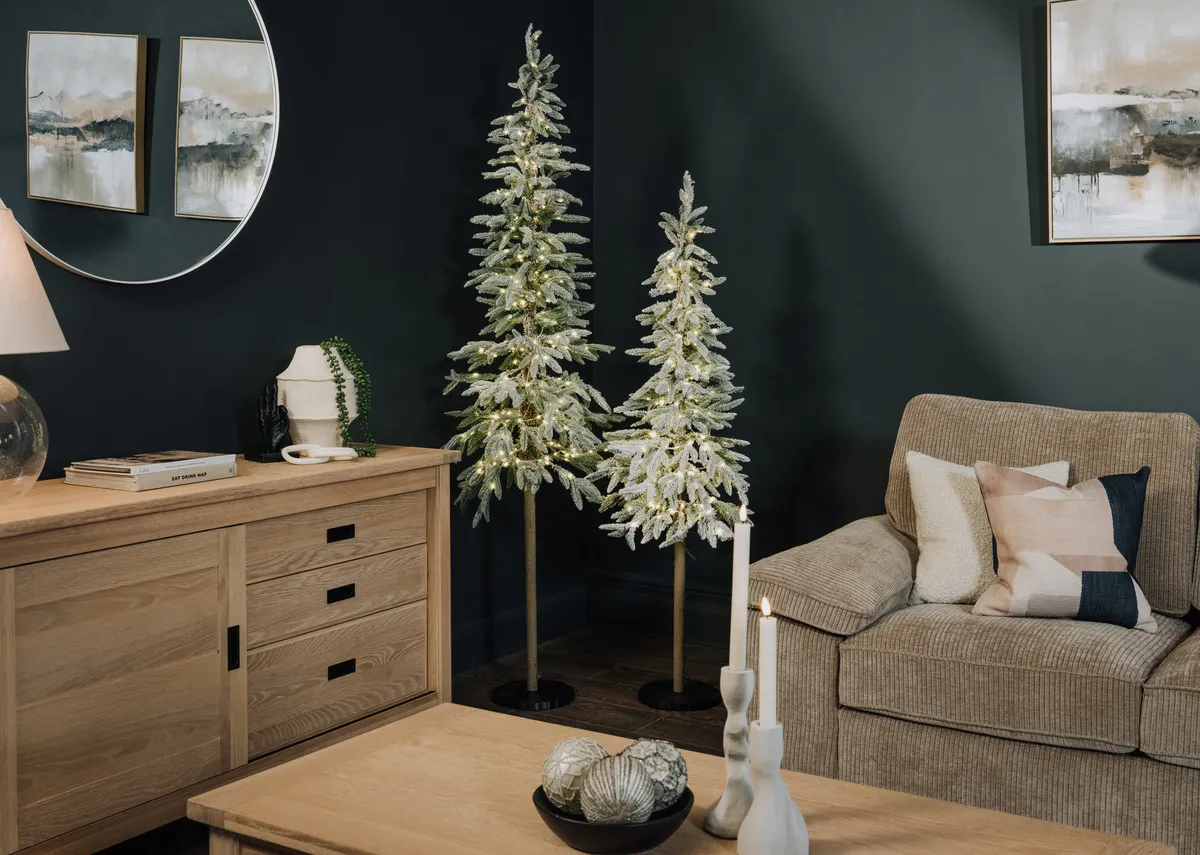 Chamonix 160cm (5ft) Slim with Snow - Christmas Tree