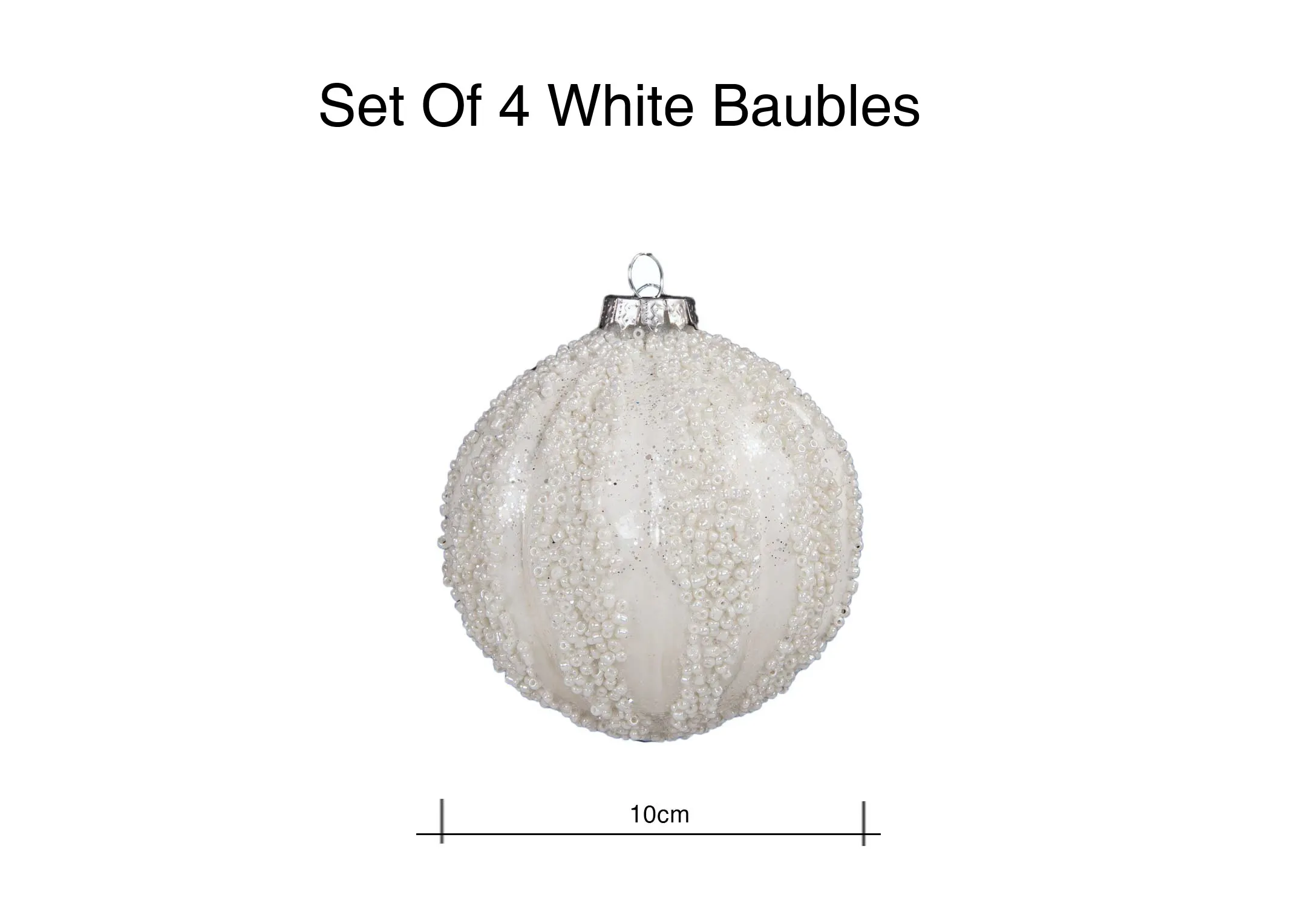 A dimension image of the Bethlehem Baubles with 10cm