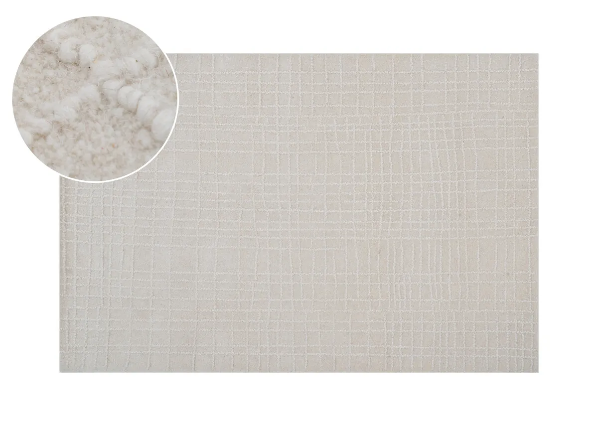 Ivory 160cm x 230cm Medium Rug - Abasco