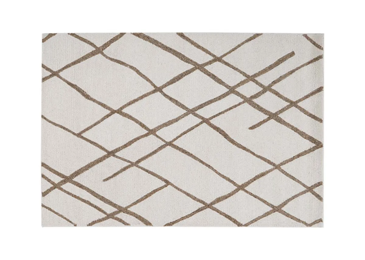 A dimension image of the Monterose rug with 120cm x 170cm