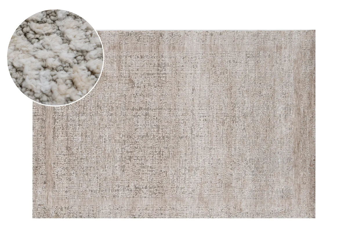 Cream & Green 160cm x 230cm Medium Rug - Moray