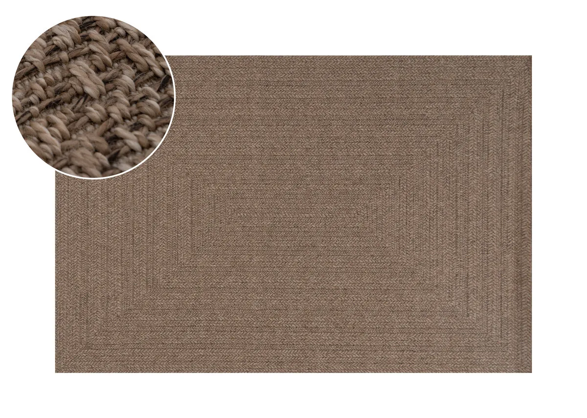 Brown Stripe 160cm x 230cm Indoor Outdoor Medium Rug - Kenzy