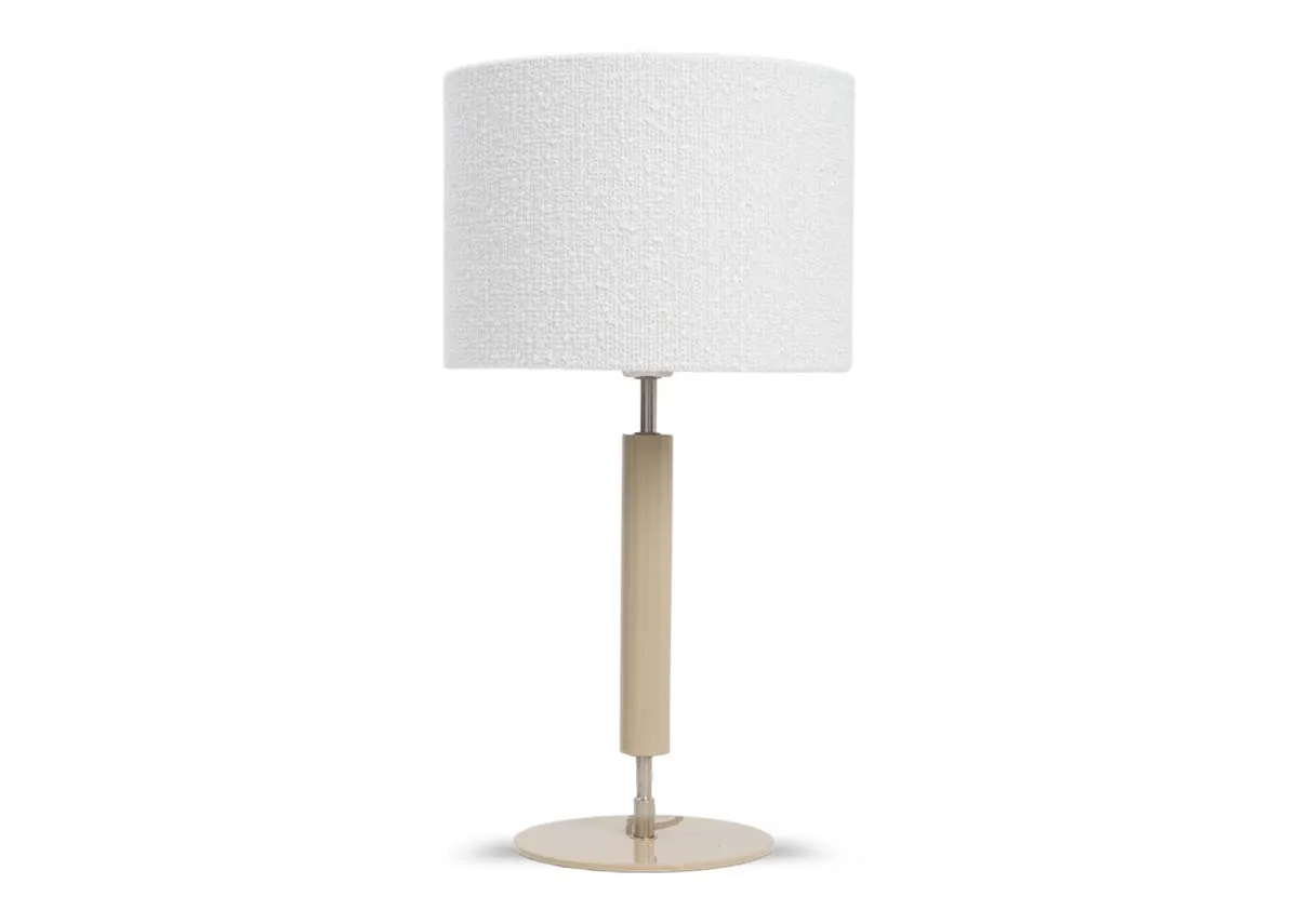 CreamTable Lamp with White Shade - Kulai