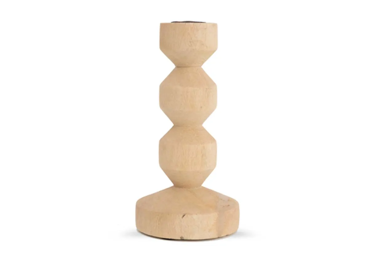 A small light wood candle stick from EZ Living Furnitures Dozza range.