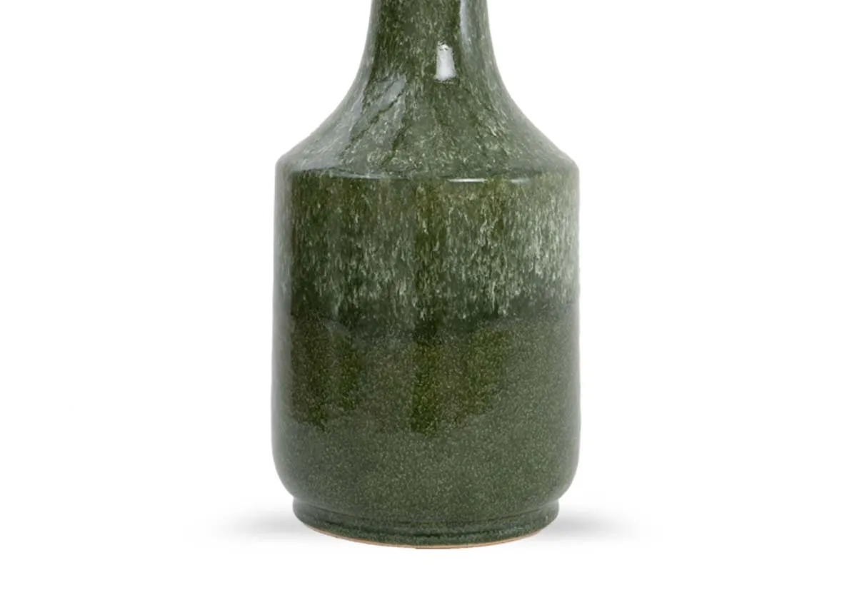 A medium green ombre vase from EZ Livings Tezu range. Closeup of base
