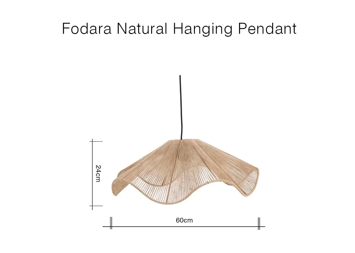 A dimension image of the Fodara Ceiling light with 60cm x 24cm