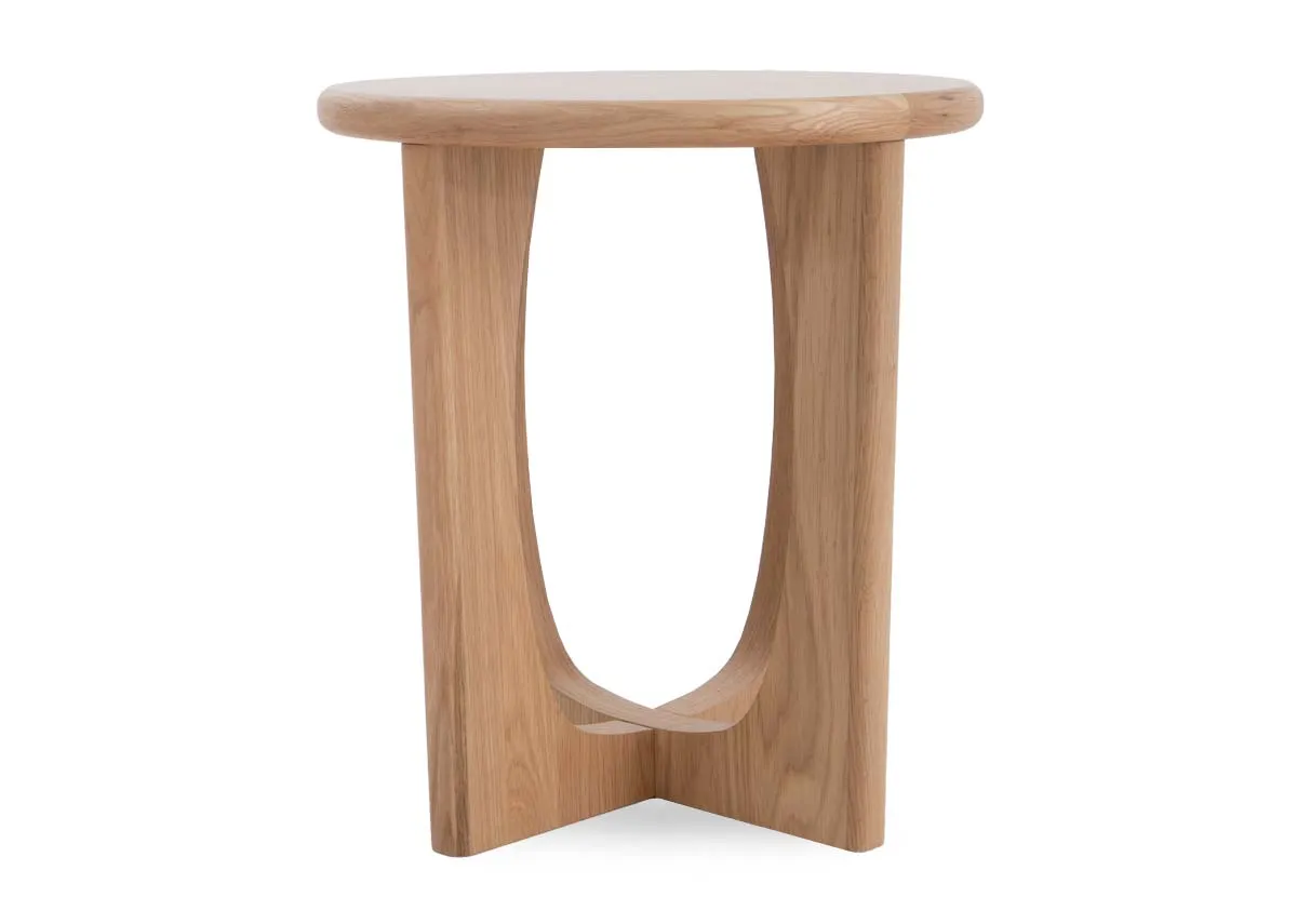 A dimension image of the Flow lamp table with 45cm x 50cm